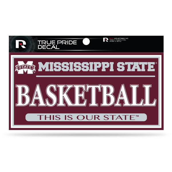 Wholesale Mississippi State 3" X 6" True Pride Decal - Basketball