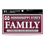 Wholesale Mississippi State 3" X 6" True Pride Decal - Family