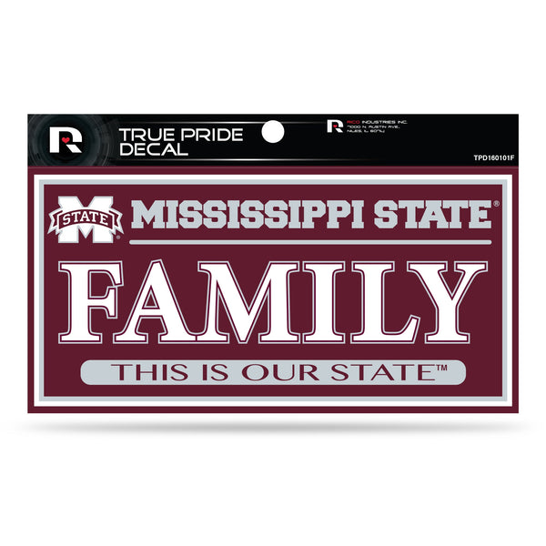 Wholesale Mississippi State 3" X 6" True Pride Decal - Family