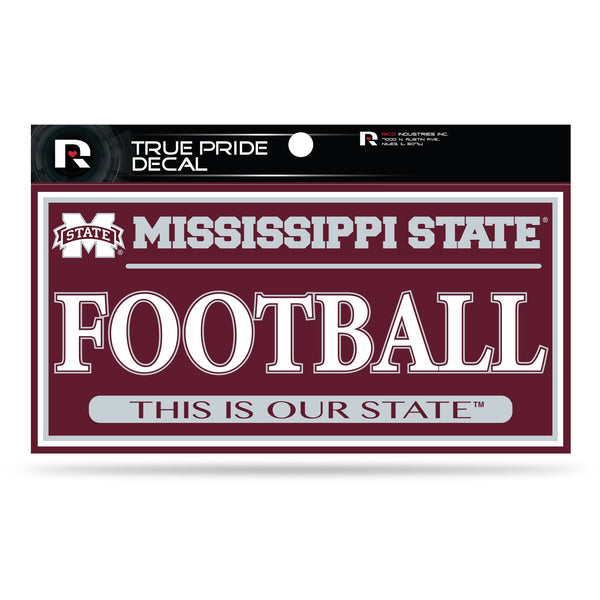 Wholesale Mississippi State 3" X 6" True Pride Decal - Football