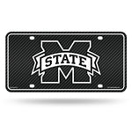 Wholesale Mississippi State - Carbon Fiber Design - Metal Auto Tag