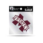 Wholesale Mississippi State Clear Backer Decal W/ Primary Logo (4"X4")