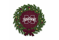 Wholesale Mississippi State Holiday Wreath Shape Cut Pennant