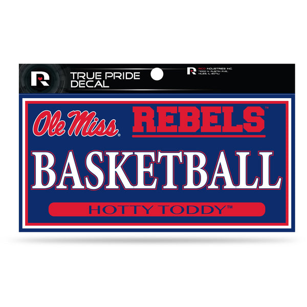 Wholesale Mississippi University 3" X 6" True Pride Decal - Basketball