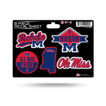 Wholesale Mississippi University 5-Pc Sticker Sheet