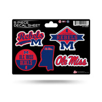 Wholesale Mississippi University 5-Pc Sticker Sheet