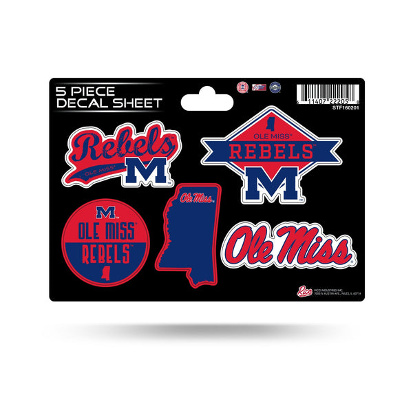 Wholesale Mississippi University 5-Pc Sticker Sheet