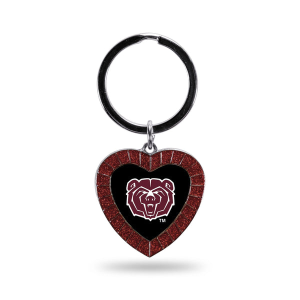 Wholesale Missouri State Maroon Rhinestone Heart Keychain