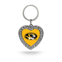 Wholesale Missouri University Rhinestone Heart Key Chain