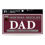 Wholesale Montana University 3" X 6" True Pride Decal - Dad