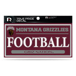 Wholesale Montana University 3" X 6" True Pride Decal - Football