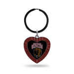 Wholesale Montana University Maroon Rhinestone Heart Keychain