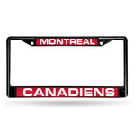 Wholesale Montreal Canadiens Black Laser Chrome 12 x 6 License Plate Frame