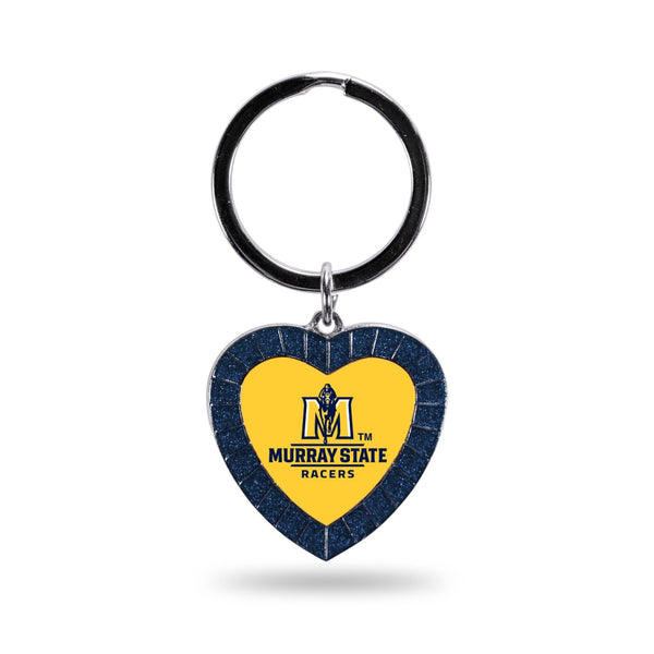 Wholesale Murray State Navy Rhinestone Heart Keychain