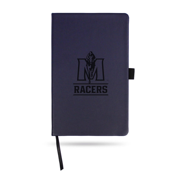Wholesale Murray State Team Color Laser Engraved Notepad W/ Elastic Band -¬†Navy