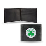 Wholesale NBA Boston Celtics Embroidered Genuine Leather Billfold Wallet 3.25" x 4.25" - Slim By Rico Industries
