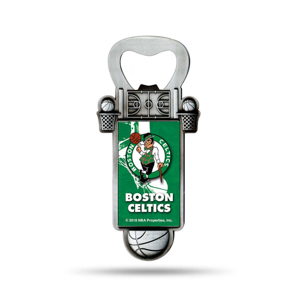 Wholesale NBA Boston Celtics Magnetic Bottle Opener, Stainless Steel, Strong Magnet to Display on Fridge By Rico Industries