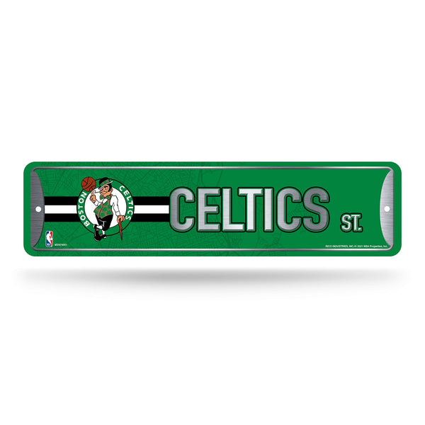 Wholesale NBA Boston Celtics Metal Street Sign 4" x 15" Home Décor - Bedroom - Office - Man Cave By Rico Industries
