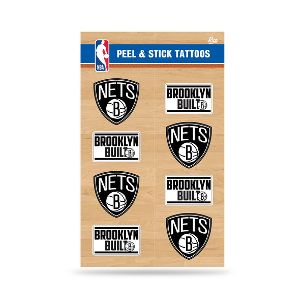 Wholesale NBA Brooklyn Nets Peel & Stick Temporary Tattoos - Eye Black - Game Day Approved! By Rico Industries