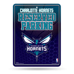 Wholesale NBA Charlotte Hornets 8.5" x 11" Metal Parking Sign - Great for Man Cave, Bed Room, Office, Home Décor By Rico Industries
