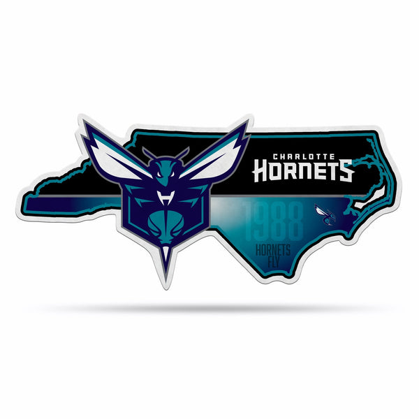 Wholesale NBA Charlotte Hornets Classic State Shape Cut Pennant - Home and Living Room Décor - Soft Felt EZ to Hang By Rico Industries