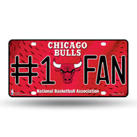 Wholesale NBA Chicago Bulls #1 Fan Metal Auto Tag 8.5" x 11" - Great For Truck/Car/SUV By Rico Industries