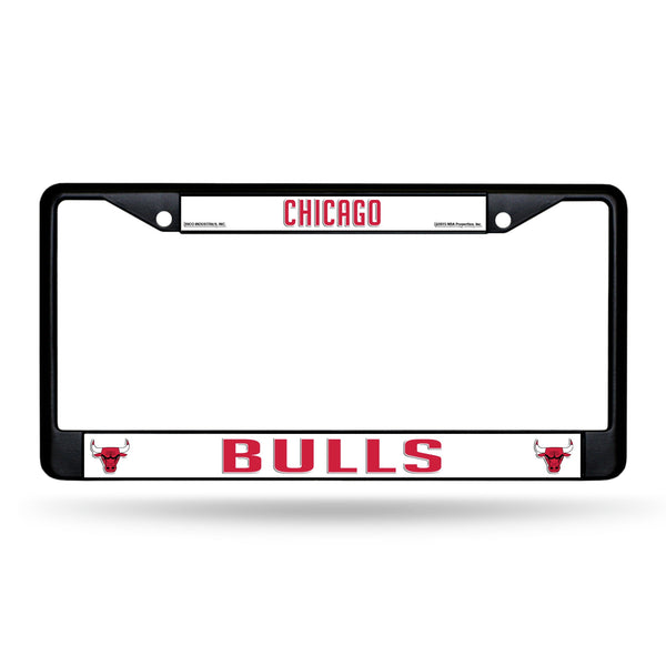 Wholesale NBA Chicago Bulls 12" x 6" Black Metal Car/Truck Frame Automobile Accessory By Rico Industries