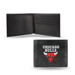 Wholesale NBA Chicago Bulls Embroidered Genuine Leather Billfold Wallet 3.25" x 4.25" - Slim By Rico Industries