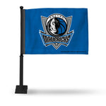 Wholesale NBA Dallas Mavericks Double Sided Car Flag - 16" x 19" - Strong Black Pole that Hooks Onto Car/Truck/Automobile By Rico Industries