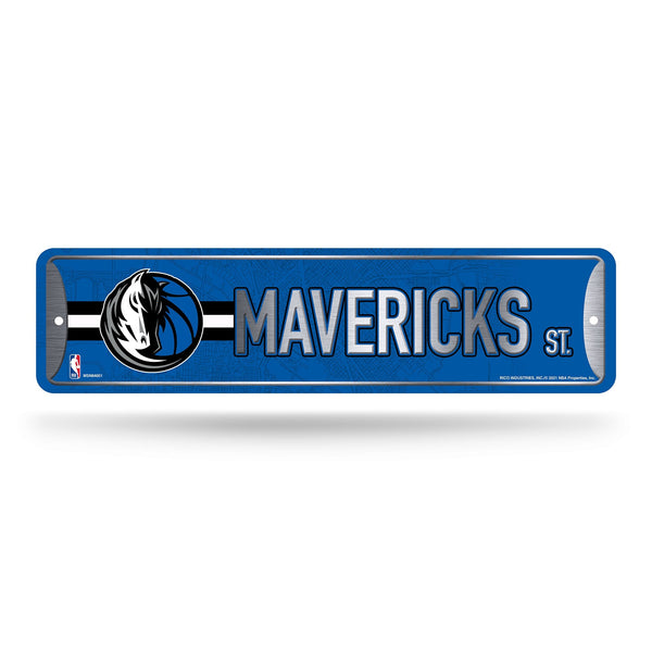 Wholesale NBA Dallas Mavericks Metal Street Sign 4" x 15" Home Décor - Bedroom - Office - Man Cave By Rico Industries