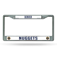 Wholesale NBA Denver Nuggets 12" x 6" Silver Chrome Car/Truck/SUV Auto Accessory By Rico Industries
