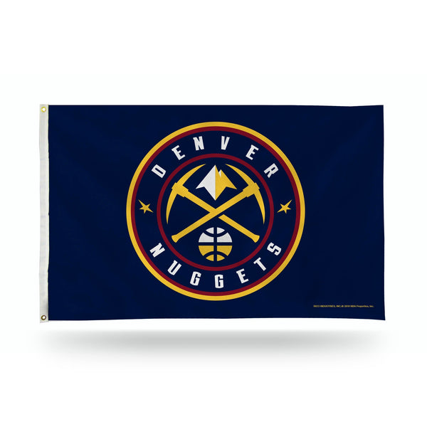 Wholesale NBA Denver Nuggets 3' x 5' Classic Banner Flag - Single Sided - Indoor or Outdoor - Home Décor By Rico Industries
