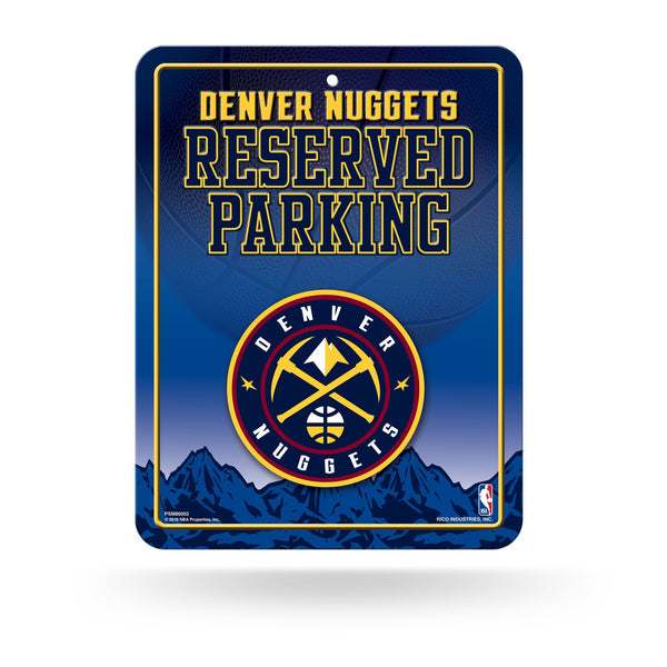 Wholesale NBA Denver Nuggets 8.5" x 11" Metal Parking Sign - Great for Man Cave, Bed Room, Office, Home Décor By Rico Industries