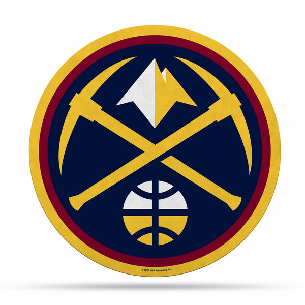 Wholesale NBA Denver Nuggets Classic Team Logo Shape Cut Pennant - Home and Living Room Décor - Soft Felt EZ to Hang By Rico Industries