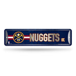 Wholesale NBA Denver Nuggets Metal Street Sign 4" x 15" Home Décor - Bedroom - Office - Man Cave By Rico Industries