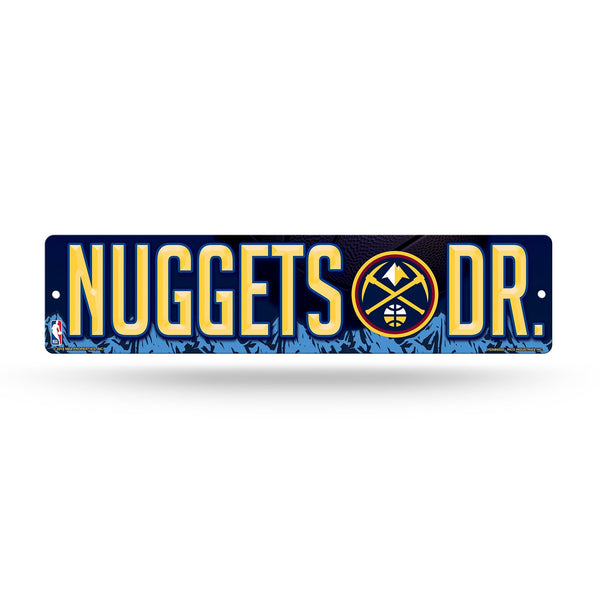 Wholesale NBA Denver Nuggets Plastic 4" x 16" Street Sign By Rico Industries