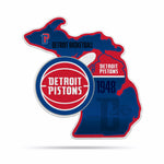 Wholesale NBA Detroit Pistons Classic State Shape Cut Pennant - Home and Living Room Décor - Soft Felt EZ to Hang By Rico Industries