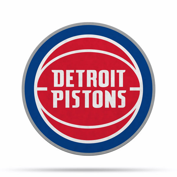 Wholesale NBA Detroit Pistons Classic Team Logo Shape Cut Pennant - Home and Living Room Décor - Soft Felt EZ to Hang By Rico Industries