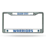 Wholesale NBA Golden State Warriors 12" x 6" Silver Chrome Car/Truck/SUV Auto Accessory By Rico Industries