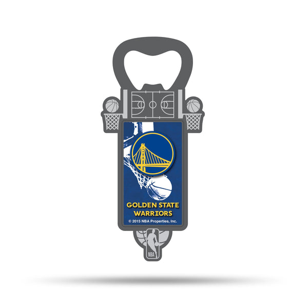 Wholesale NBA Golden State Warriors Magnetic Bottle Opener, Stainless Steel, Strong Magnet to Display on Fridge By Rico Industries