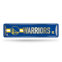 Wholesale NBA Golden State Warriors Metal Street Sign 4" x 15" Home Décor - Bedroom - Office - Man Cave By Rico Industries