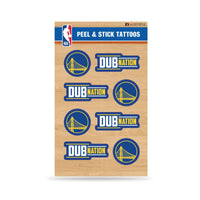 Wholesale NBA Golden State Warriors Peel & Stick Temporary Tattoos - Eye Black - Game Day Approved! By Rico Industries