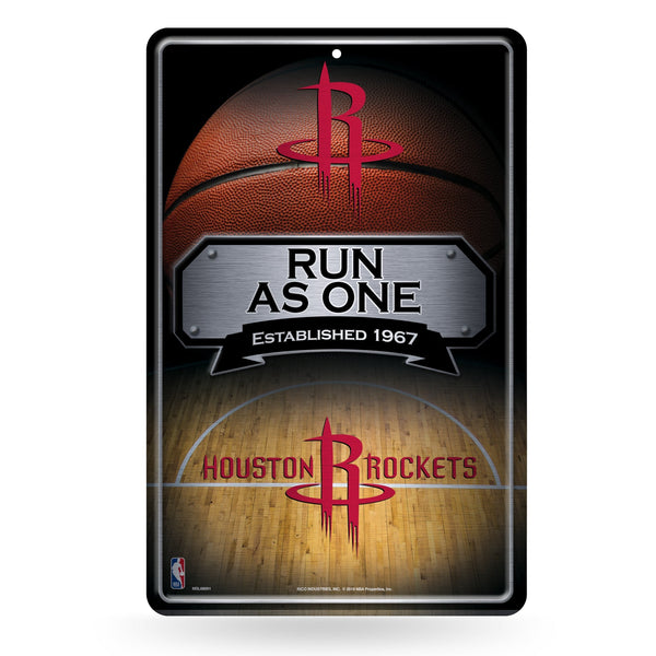 Wholesale NBA Houston Rockets 11" x 17" Large Metal Home Décor Sign By Rico Industries