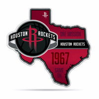 Wholesale NBA Houston Rockets Classic State Shape Cut Pennant - Home and Living Room Décor - Soft Felt EZ to Hang By Rico Industries