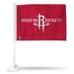 Wholesale NBA Houston Rockets Double Sided Car Flag - 16" x 19" - Strong Pole that Hooks Onto Car/Truck/Automobile By Rico Industries