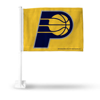 Wholesale NBA Indiana Pacers Double Sided Car Flag - 16" x 19" - Strong Pole that Hooks Onto Car/Truck/Automobile By Rico Industries