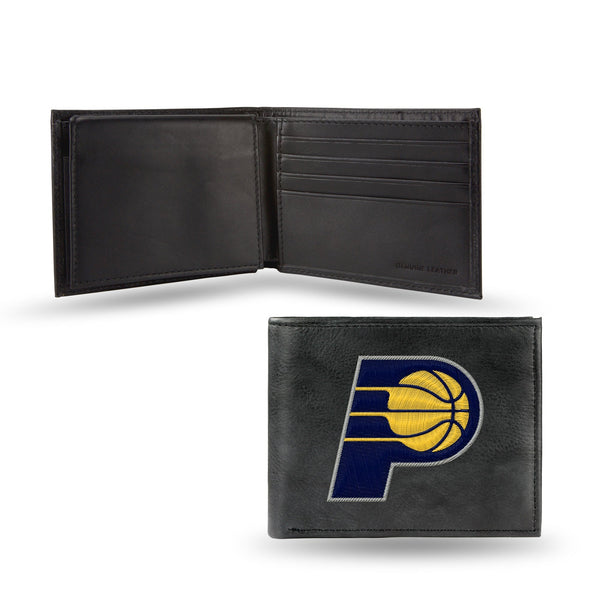 Wholesale NBA Indiana Pacers Embroidered Genuine Leather Billfold Wallet 3.25" x 4.25" - Slim By Rico Industries