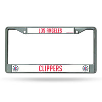 Wholesale NBA Los Angeles Clippers 12" x 6" Silver Chrome Car/Truck/SUV Auto Accessory By Rico Industries