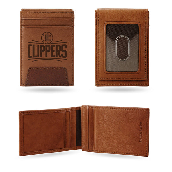 Wholesale NBA Los Angeles Clippers Genuine Leather Front Pocket Wallet - Slim Wallet By Rico Industries