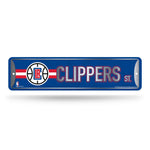 Wholesale NBA Los Angeles Clippers Metal Street Sign 4" x 15" Home Décor - Bedroom - Office - Man Cave By Rico Industries